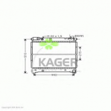 31-1066 KAGER Радиатор, охлаждение двигателя