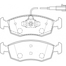 FD7512A NECTO Комплект тормозных колодок, дисковый тормоз