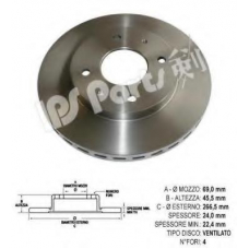 IBT-1517 IPS Parts Тормозной диск