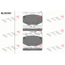 BL2823A1 FTE Комплект тормозных колодок, дисковый тормоз
