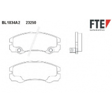 BL1834A2 FTE Комплект тормозных колодок, дисковый тормоз