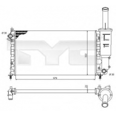 709-0013 TYC Радиатор, охлаждение двигателя