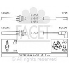 4.9990 FACET Комплект проводов зажигания