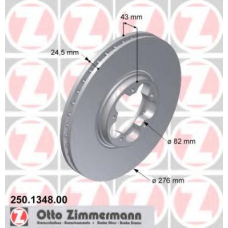 250.1348.00 ZIMMERMANN Тормозной диск