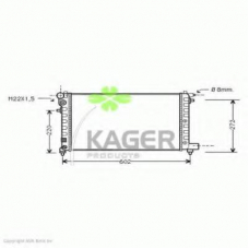 31-0178 KAGER Радиатор, охлаждение двигателя