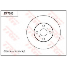 DF7206 TRW Тормозной диск
