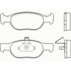 P 23 125 BREMBO Комплект тормозных колодок, дисковый тормоз