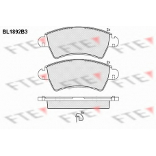 BL1892B3 FTE Комплект тормозных колодок, дисковый тормоз