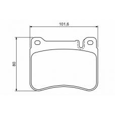 0 986 494 166 BOSCH Комплект тормозных колодок, дисковый тормоз