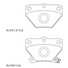 KD2720 ASIMCO Комплект тормозных колодок, дисковый тормоз