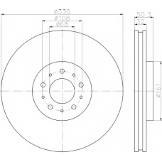 8DD 355 115-591 HELLA PAGID Тормозной диск