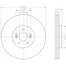 8DD 355 109-361 HELLA PAGID Тормозной диск