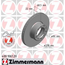 400.1061.20 ZIMMERMANN Тормозной диск
