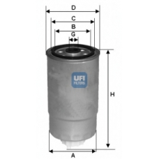 24.H2O.05 UFI Топливный фильтр