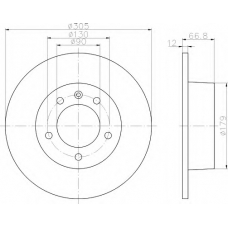 8DD 355 108-281 HELLA Тормозной диск