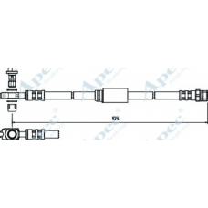 HOS3757 APEC Тормозной шланг