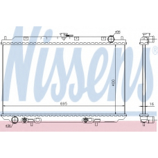 68725 NISSENS Радиатор, охлаждение двигателя