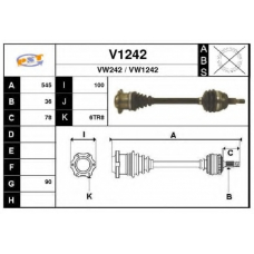 V1242 SNRA Приводной вал