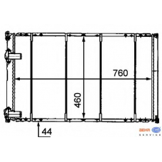 8MK 376 718-231 HELLA Радиатор, охлаждение двигателя