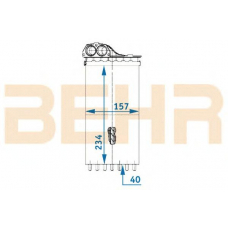 9101801 BEHR Heater core