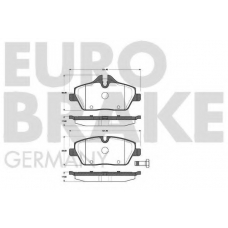5502221529 EUROBRAKE Комплект тормозных колодок, дисковый тормоз