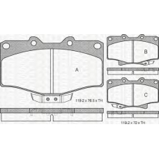 8110 13013 TRIDON Brake pads - front