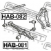 HAB-081 FEBEST Подвеска, рычаг независимой подвески колеса