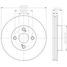 MDC1586 MINTEX Тормозной диск