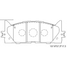 KD2765 ASIMCO Комплект тормозных колодок, дисковый тормоз