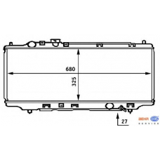 8MK 376 706-701 HELLA Радиатор, охлаждение двигателя