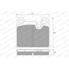 151-1512 WEEN Комплект тормозных колодок, дисковый тормоз