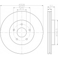 8DD 355 115-921 HELLA PAGID Тормозной диск