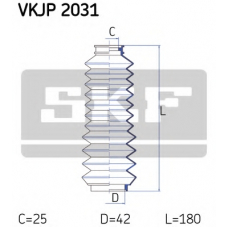 VKJP 2031 SKF Комплект пылника, рулевое управление