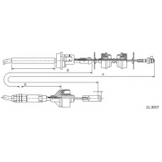 11.3037 CABOR Трос, управление сцеплением