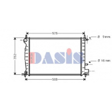 091350N AKS DASIS Радиатор, охлаждение двигателя