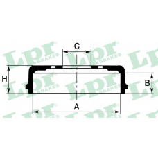 7D0714 LPR Тормозной барабан