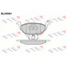 BL2404A1 FTE Комплект тормозных колодок, дисковый тормоз