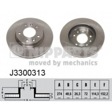 J3300313 NIPPARTS Тормозной диск