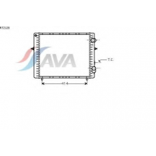 RT2128 AVA Радиатор, охлаждение двигателя