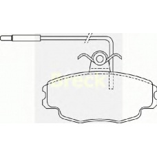 21460 00 702 10 BRECK Комплект тормозных колодок, дисковый тормоз