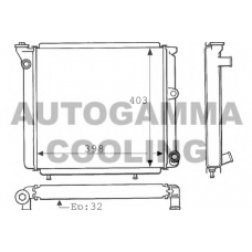 100835 AUTOGAMMA Радиатор, охлаждение двигателя