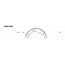 J3501029 NIPPARTS Комплект тормозных колодок