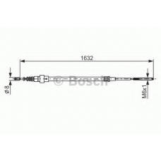 1 987 477 204 BOSCH Трос, стояночная тормозная система