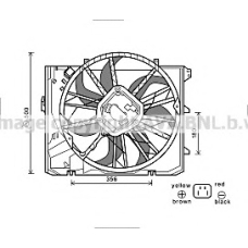 BW7528 AVA Вентилятор, охлаждение двигателя