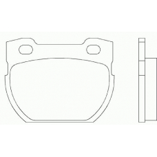 P 44 006 BREMBO Комплект тормозных колодок, дисковый тормоз