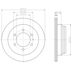 8DD 355 106-021 HELLA PAGID Тормозной диск