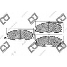 BP1126 DJ PARTS Комплект тормозных колодок, дисковый тормоз