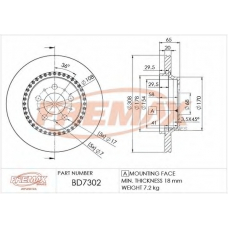 BD-7302 FREMAX Тормозной диск