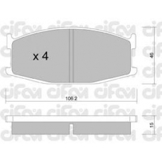 822-468-0 CIFAM Комплект тормозных колодок, дисковый тормоз