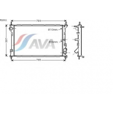 FD2411 AVA Радиатор, охлаждение двигателя